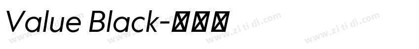 Value Black字体转换